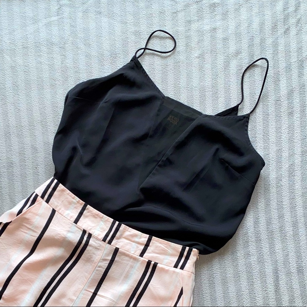 Vero Moda black tank with mesh V